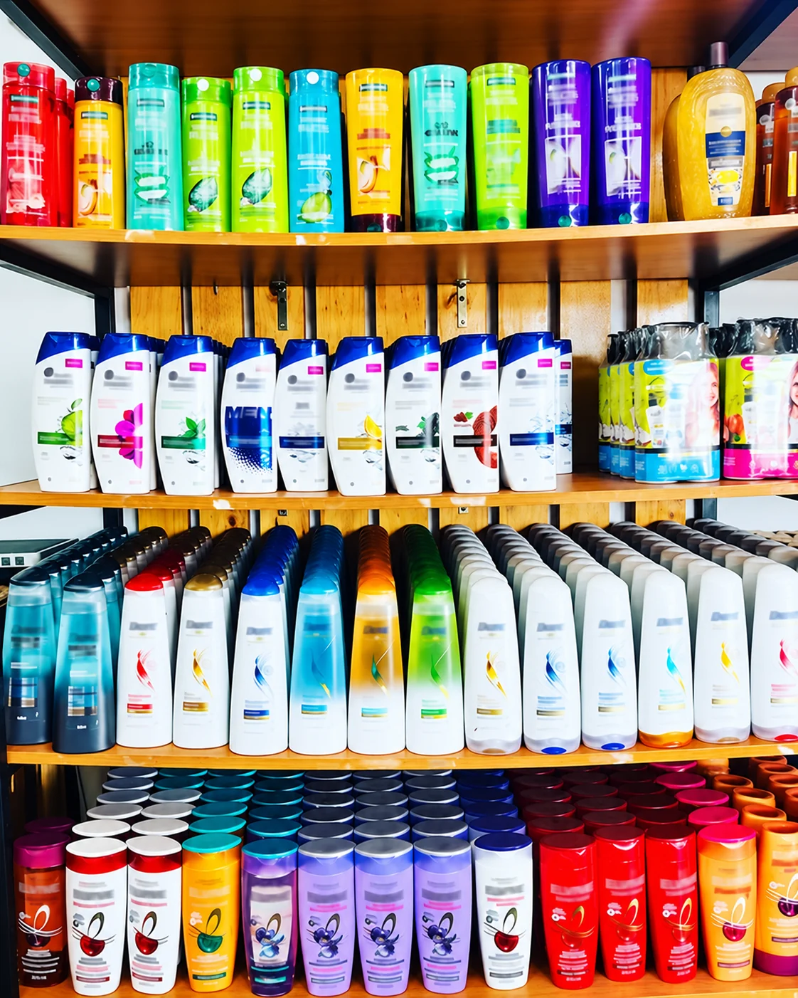 Productos de limpieza en las estanterías de Recarga Ecológica